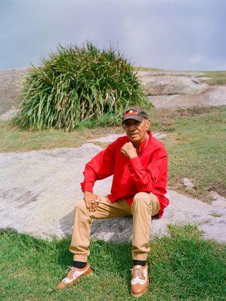 Photo of Vic Simms at La Perous Invasion Day Concert 2024. Photo by Liz Ham