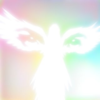 eyes of xatu album cover ZA(ii) multi coloured, with an angel like being with eyes inside the wings