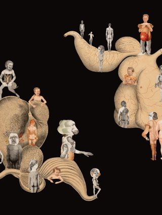 Cover to Egg Meat's album The most Pathetic poem is small people on fire