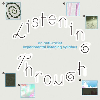 Image caption: Text reads “race matters presents Listening through an anti-racist experimental listening syllabus march-april 2026”. “Listening through” text in circular form surrounded by six colourful patterned images like a collage. Smaller text at the bottom reads fbi.radio, Access Lab & Library, 1 Place 2 Frequency 3 Noise 4 Silence 5 Glitch 6 Breath 7 Rage.