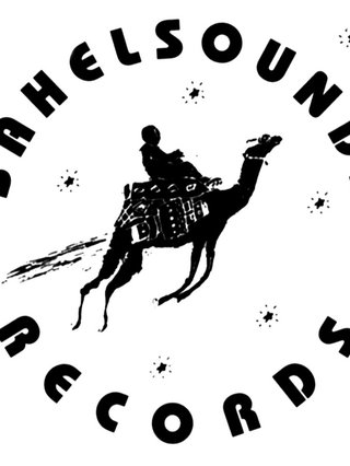Sahel Sounds Logo featuring someone flying in the air while riding a camel