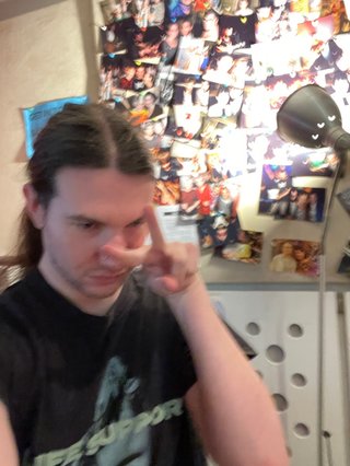 A selfie of Jim in the fbi radio studio.