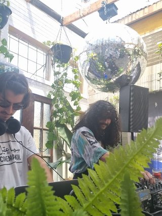 Jonathan and Tommy Playing at a Fundraiser For Palestine