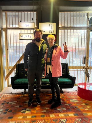 Film Director Georgi M. Unkovski & Sydney Film Festival CEO Frances Wallace in the FBi studio