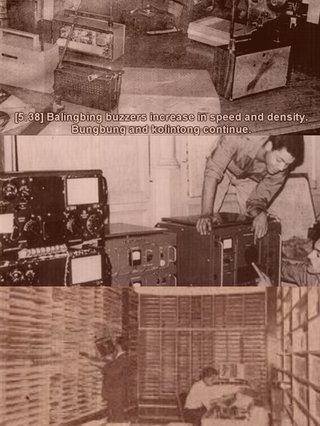 A collage of three images. From to bottom: Jose Maceda - Ugnayan - for 20 radio stations (1973) Phillipines - Cladnestine Radio in Algiers - iranian Radio golden era pre1978