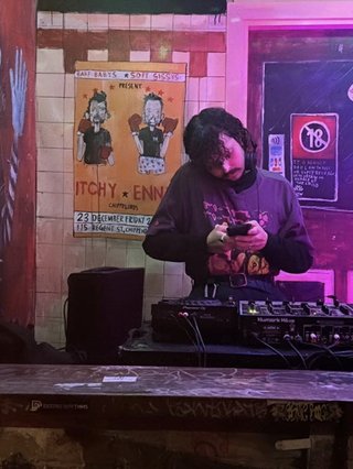 Tommy DJing at the Lord Gladstone