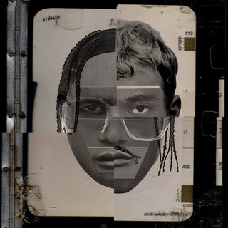 A half/half face of both Teether and Kuya Neil's faces in monochrome, animated style.