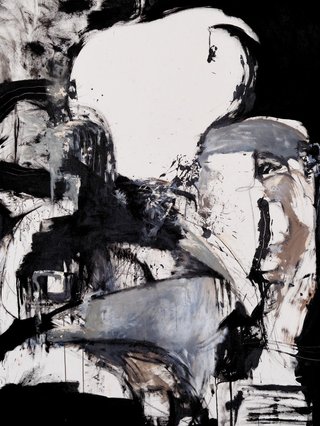 A monochrome pallete of unstructured paints to form the album artwork for Ju'suan's debut album - a better me/amphetamine.