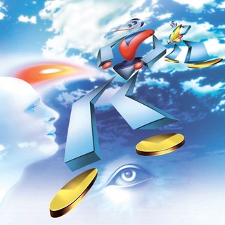The album cover shows the sky, with metallic and brightly coloured shapes flying around. There is a faint cloud-shaped human.