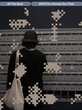 A lady at the base if a number of mail boxes