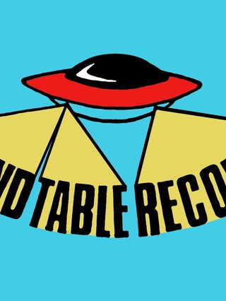 Roundtable records vector with blue yellow and red