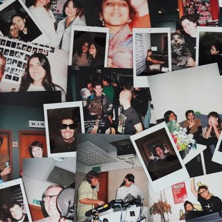 A collage of photographs and polaroids showing FBI volunteers.