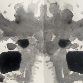 A black and white Rorschach
